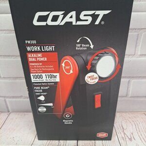 NIB Coast PM300 Pure Beam Focus 1000 Lumen Magnetic Rotating Work Light 110hr